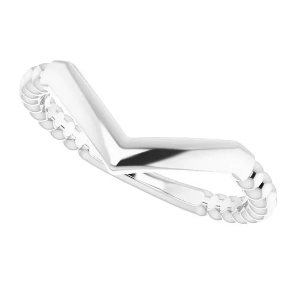 Stackable Beaded V-Ring Image 5 Milan's Jewelry Inc Sarasota, FL