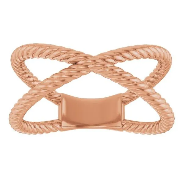 Rope Criss-Cross Ring Image 3 Milan's Jewelry Inc Sarasota, FL