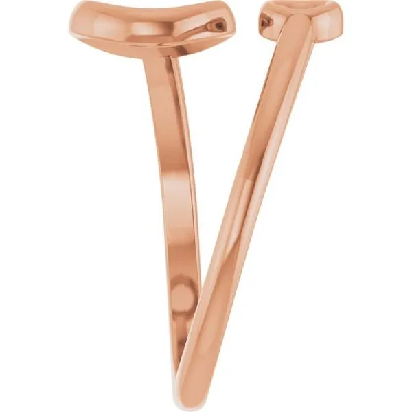 Double Circle Bypass Ring Image 4 Mendham Jewelers Mendham, NJ