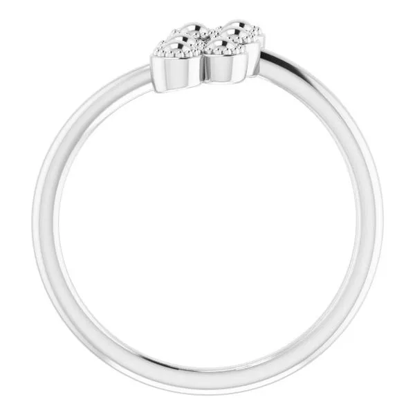 Beaded Negative Space Ring Image 2 Milan's Jewelry Inc Sarasota, FL