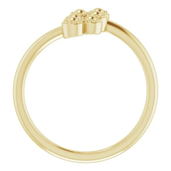 Beaded Negative Space Ring Image 2 Milan's Jewelry Inc Sarasota, FL