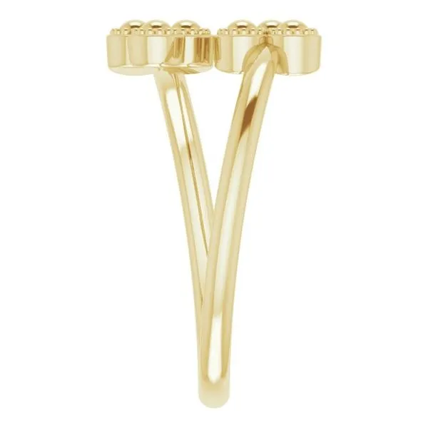 Beaded Negative Space Ring Image 4 James Wolf Jewelers Mason, OH