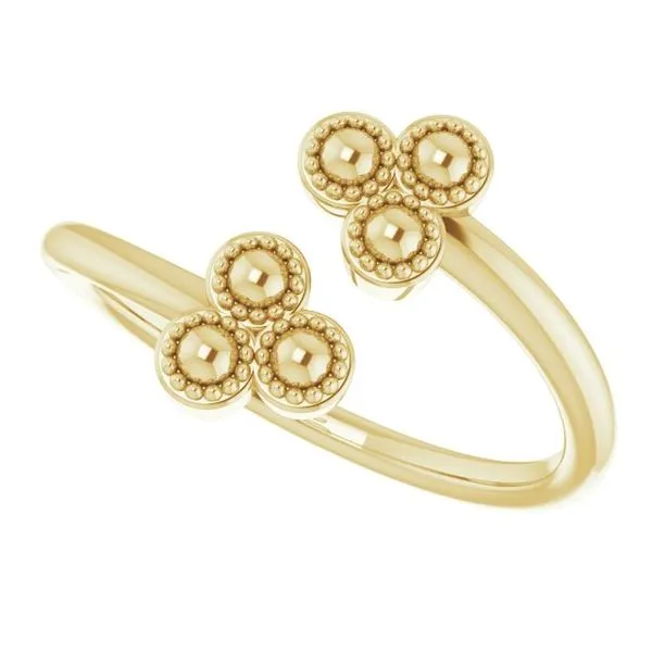 Beaded Negative Space Ring Image 5 Milan's Jewelry Inc Sarasota, FL