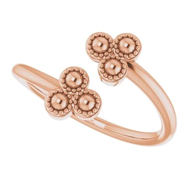 Beaded Negative Space Ring Image 5 Milan's Jewelry Inc Sarasota, FL