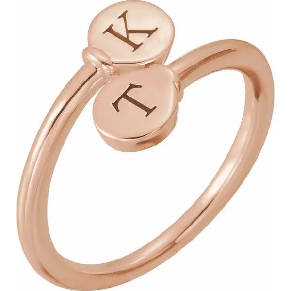 Engravable Bypass Signet Ring Image 3 M. J. Thomas Jewelers, Ltd. Stratford, CT