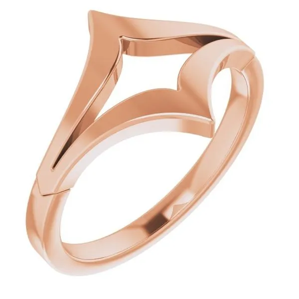 Negative Space V Ring John E. Koller Jewelry Designs owasso, OK