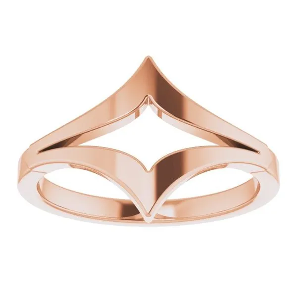 Negative Space V Ring Image 3 M. J. Thomas Jewelers, Ltd. Stratford, CT