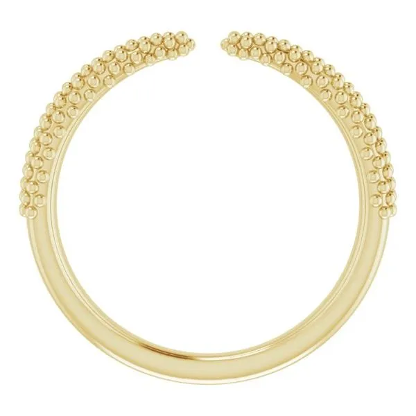 Beaded Negative Space Ring Image 2 Mendham Jewelers Mendham, NJ