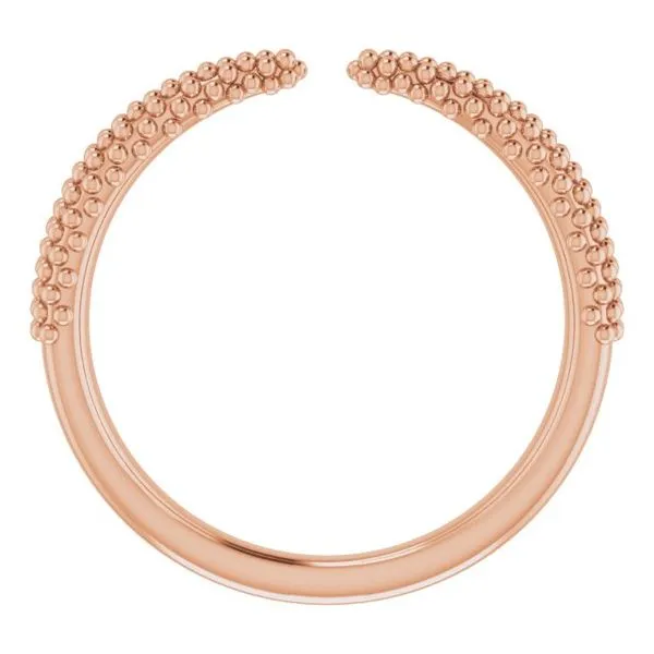 Beaded Negative Space Ring Image 2 James Wolf Jewelers Mason, OH