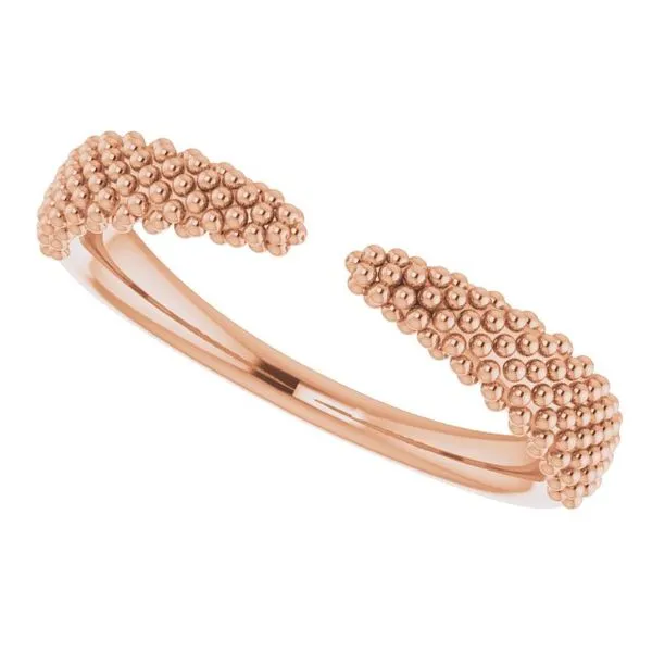 Beaded Negative Space Ring Image 5 James Wolf Jewelers Mason, OH