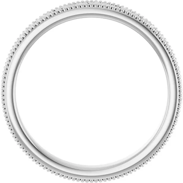 Milgrain Edge Floral Flat Band Image 2 Albert's Jewelers Kingsland, GA