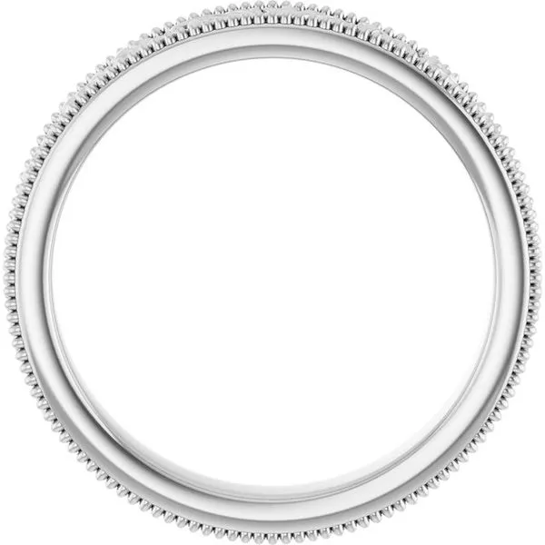 Milgrain Edge Floral Flat Band Image 2 Mead Jewelers Enid, OK