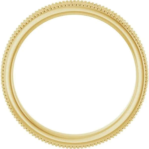 Milgrain Edge Floral Flat Band Image 2 Albert's Jewelers Kingsland, GA