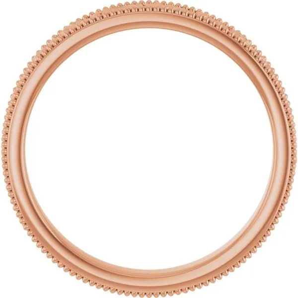 Milgrain Edge Floral Flat Band Image 2 Mead Jewelers Enid, OK
