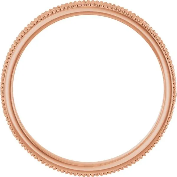 Milgrain Edge Floral Flat Band Image 2 Albert's Jewelers Kingsland, GA