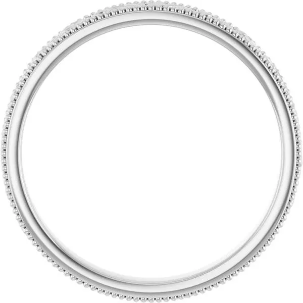 Milgrain Edge Floral Flat Band Image 2 Albert's Jewelers Kingsland, GA