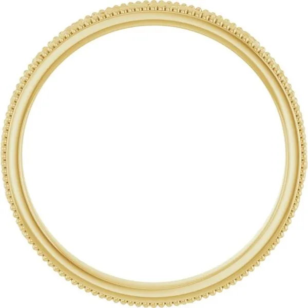 Milgrain Edge Floral Flat Band Image 2 Albert's Jewelers Kingsland, GA