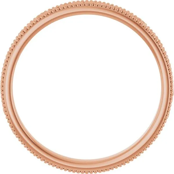 Milgrain Edge Floral Flat Band Image 2 Albert's Jewelers Kingsland, GA