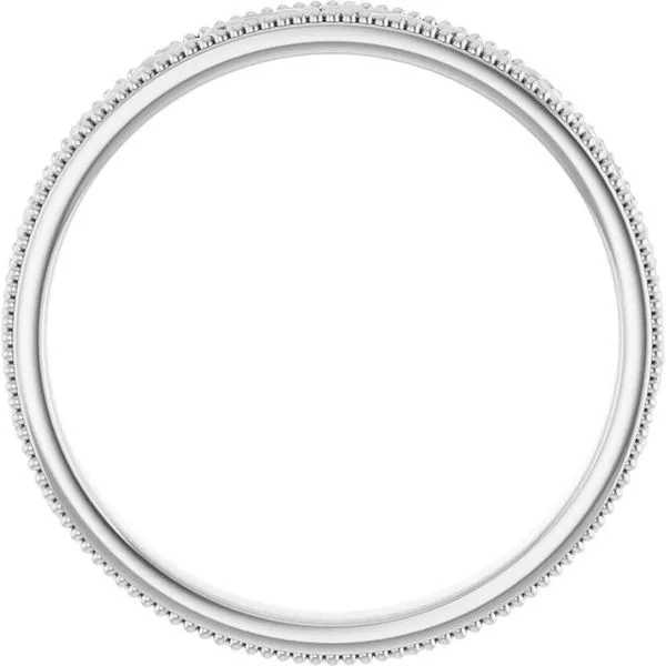 Milgrain Edge Floral Flat Band Image 2 Albert's Jewelers Kingsland, GA