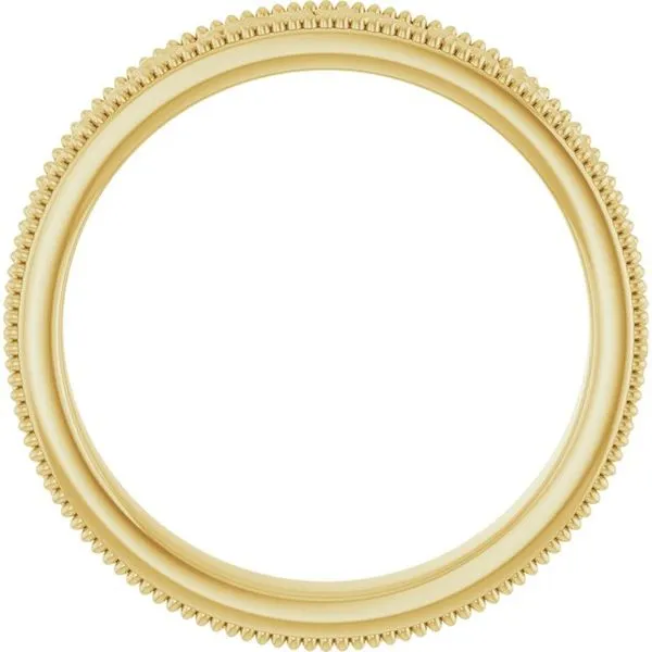 Milgrain Edge Floral Flat Band Image 2 Grayson & Co. Jewelers Iron Mountain, MI