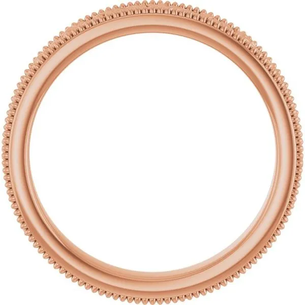 Milgrain Edge Floral Flat Band Image 2 Albert's Jewelers Kingsland, GA