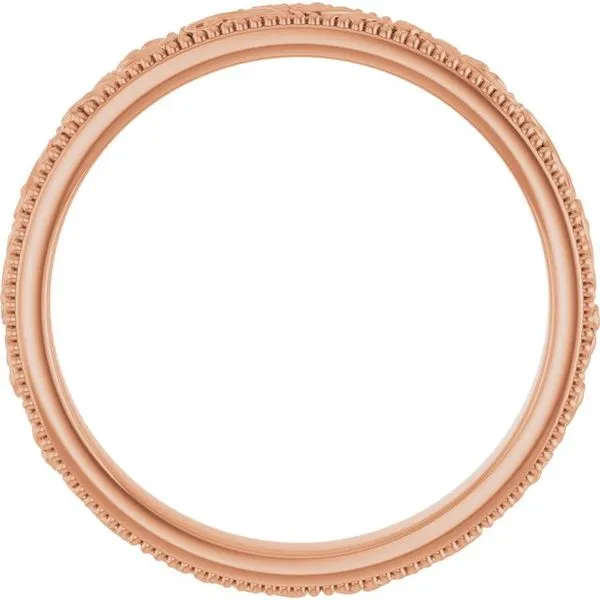 Milgrain Edge Floral Flat Band Image 2 Grayson & Co. Jewelers Iron Mountain, MI