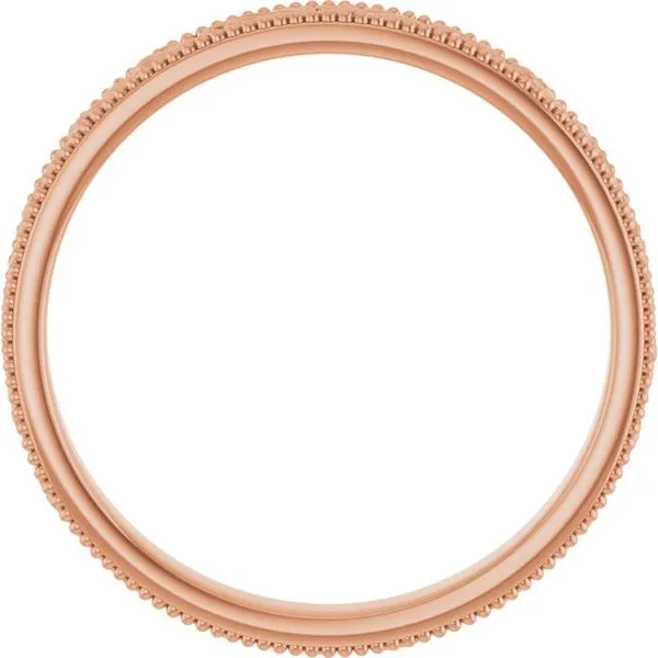 Milgrain Edge Floral Flat Band Image 2 Albert's Jewelers Kingsland, GA