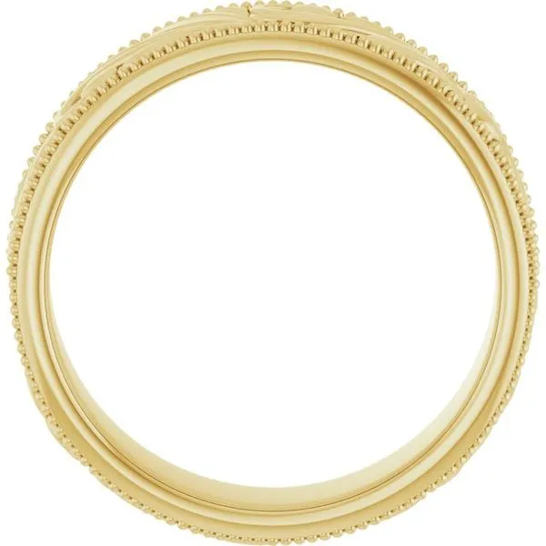 Milgrain Edge Floral Flat Band Image 2 Grayson & Co. Jewelers Iron Mountain, MI