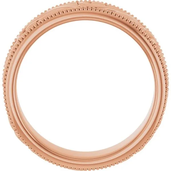 Milgrain Edge Floral Flat Band Image 2 Grayson & Co. Jewelers Iron Mountain, MI