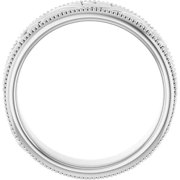 Milgrain Edge Floral Flat Band Image 2 Grayson & Co. Jewelers Iron Mountain, MI