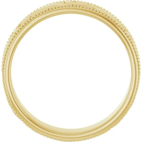 Milgrain Edge Floral Flat Band Image 2 Grayson & Co. Jewelers Iron Mountain, MI