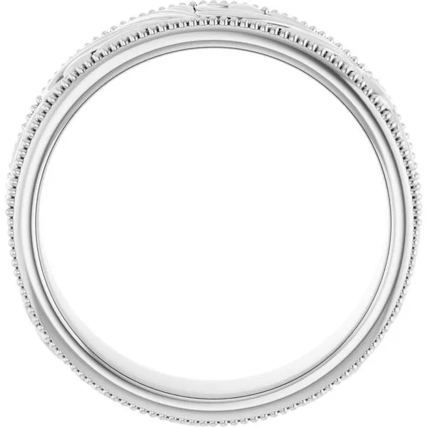 Milgrain Edge Floral Flat Band Image 2 Grayson & Co. Jewelers Iron Mountain, MI