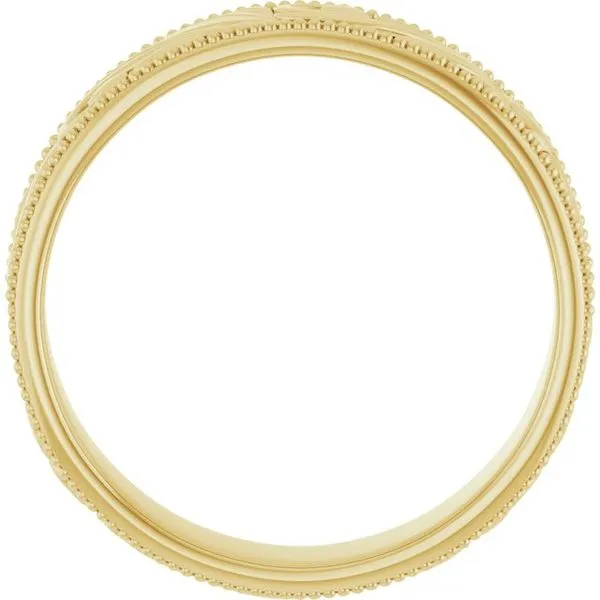 Milgrain Edge Floral Flat Band Image 2 Albert's Jewelers Kingsland, GA