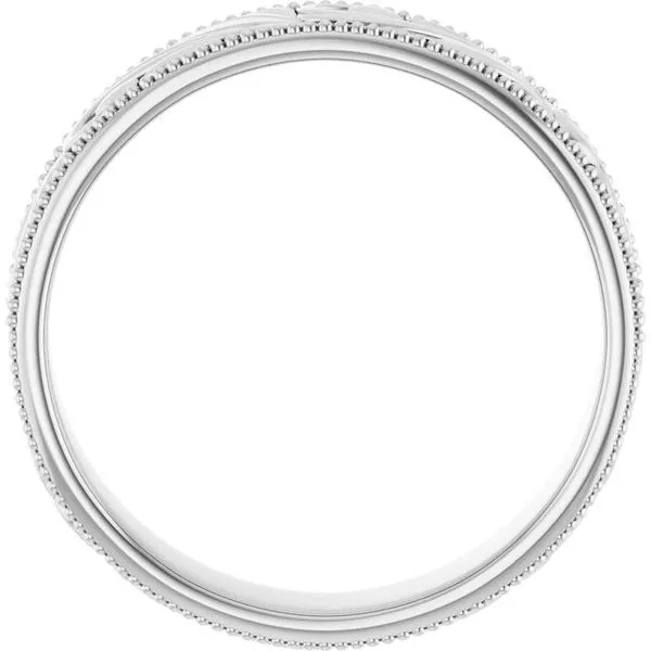 Milgrain Edge Floral Flat Band Image 2 Grayson & Co. Jewelers Iron Mountain, MI