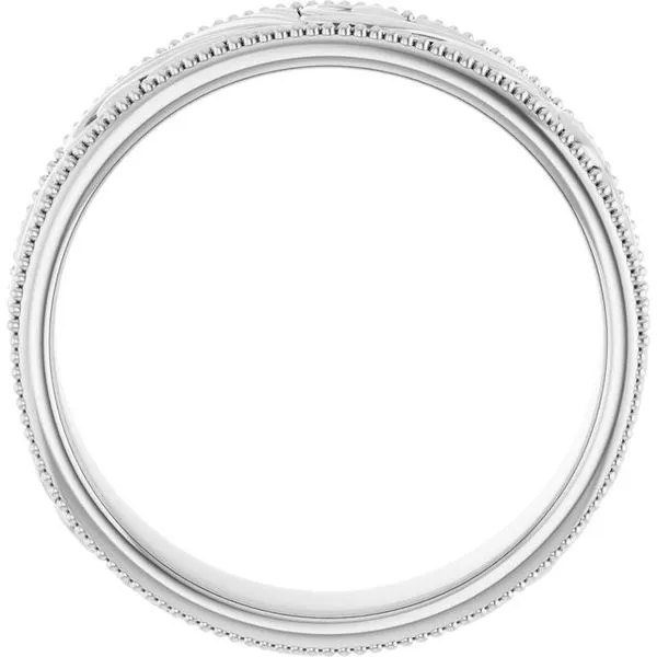 Milgrain Edge Floral Flat Band Image 2 Albert's Jewelers Kingsland, GA