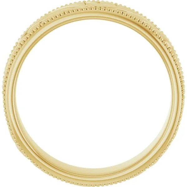 Milgrain Edge Floral Flat Band Image 2 Albert's Jewelers Kingsland, GA