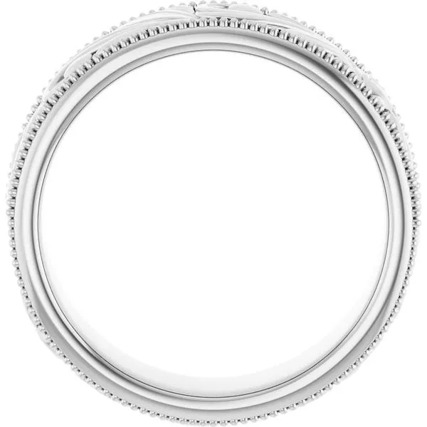 Milgrain Edge Floral Flat Band Image 2 Grayson & Co. Jewelers Iron Mountain, MI