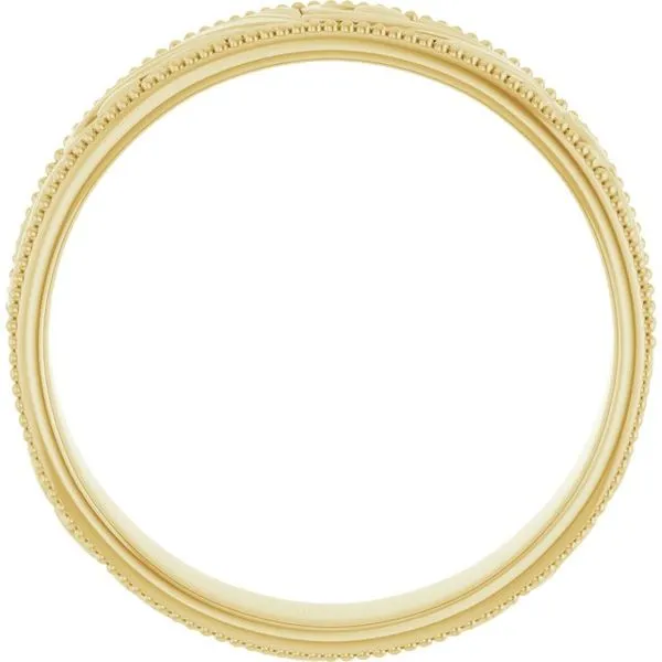 Milgrain Edge Floral Flat Band Image 2 Cherry Street Jewelers Tulsa, OK