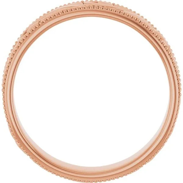 Milgrain Edge Floral Flat Band Image 2 Albert's Jewelers Kingsland, GA