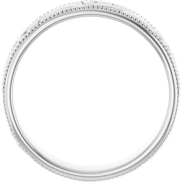 Milgrain Edge Floral Flat Band Image 2 Cherry Street Jewelers Tulsa, OK