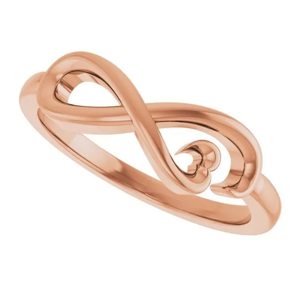 Infinity-Inspired Heart Ring Image 5 James Wolf Jewelers Mason, OH