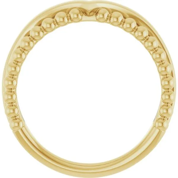 Negative Space Beaded V Ring Image 2 M. J. Thomas Jewelers, Ltd. Stratford, CT