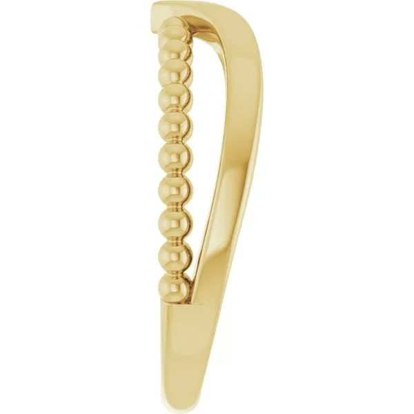 Negative Space Beaded V Ring Image 4 James Wolf Jewelers Mason, OH