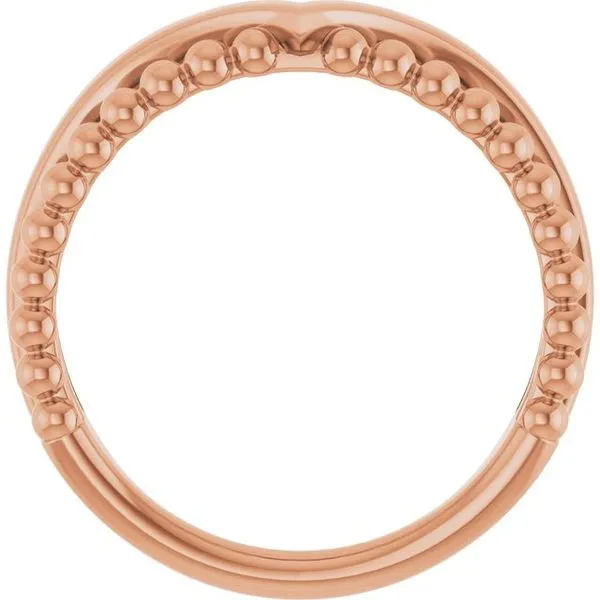 Negative Space Beaded V Ring Image 2 Jerald Jewelers Latrobe, PA