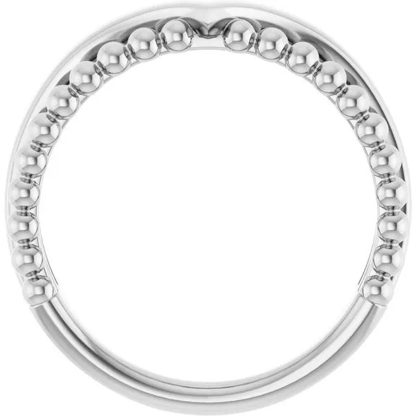 Negative Space Beaded V Ring Image 2 Jerald Jewelers Latrobe, PA