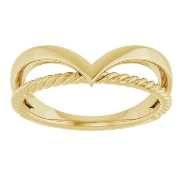 Negative Space Rope Ring Image 3 James Wolf Jewelers Mason, OH