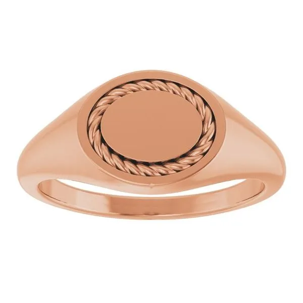 Oval Rope Signet Ring Image 3 John E. Koller Jewelry Designs owasso, OK