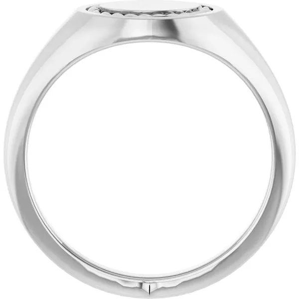 Oval Rope Signet Ring Image 2 Milan's Jewelry Inc Sarasota, FL