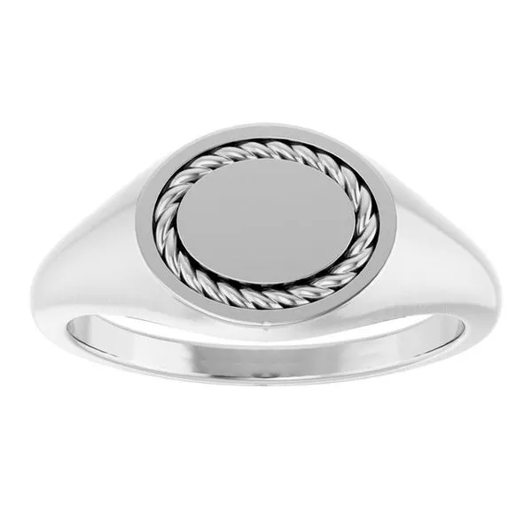 Oval Rope Signet Ring Image 3 James Wolf Jewelers Mason, OH