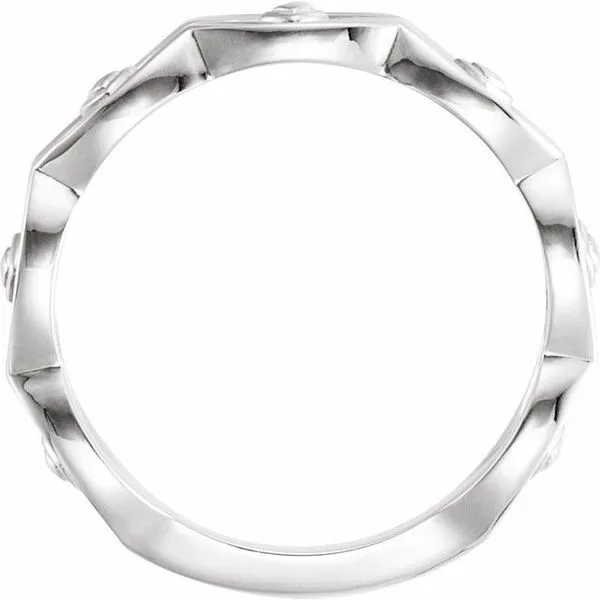 Scalloped Geometric Ring Image 2 James Wolf Jewelers Mason, OH